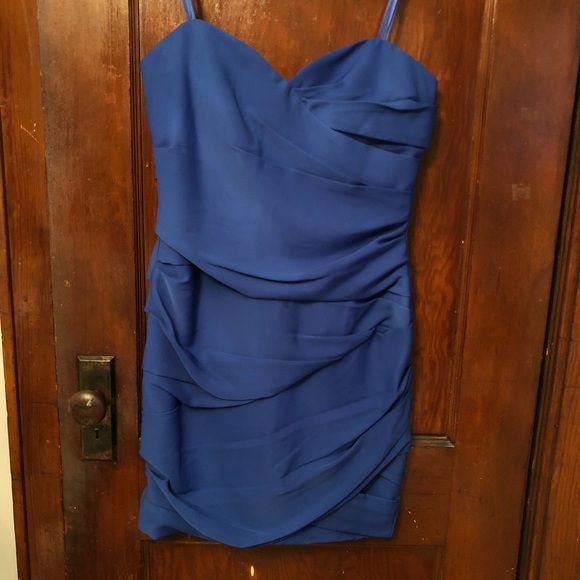 BCBG Strapless Blue Dress - Picture 1 of 4